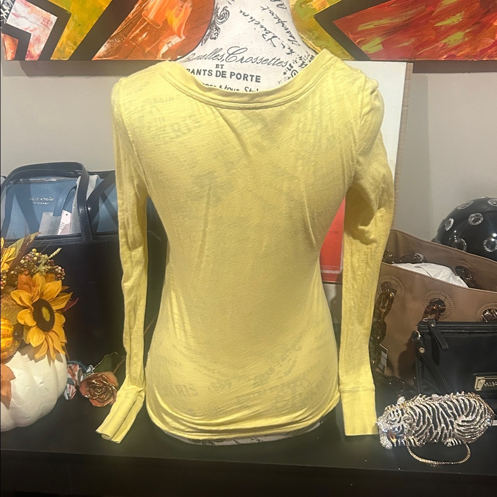 Ric Rac Yellow Ruffled Women's Top - Picture 4 of 6
